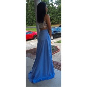 2 piece prom dress